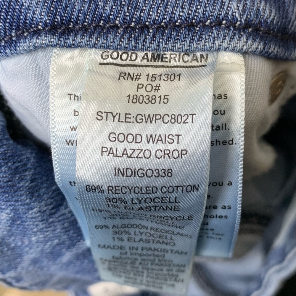 High-Waist Wide Leg Women's Jeans in Medium Blue - Picture 4 of 4